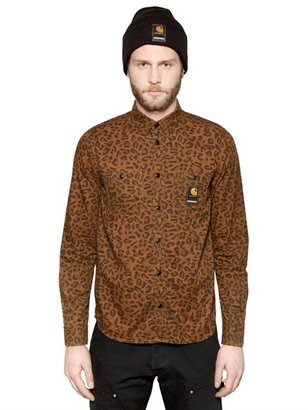 Carhartt Per Neighborhood - Leopard Printed Cotton Poplin Shirt