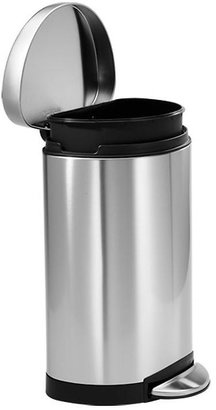 Container Store 2.6 gal. Semi-Round Step Can Stainless
