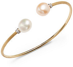 Marco Bicego Pink & White Freshwater Pearl, Diamond & 18K Yellow Gold Bracelet