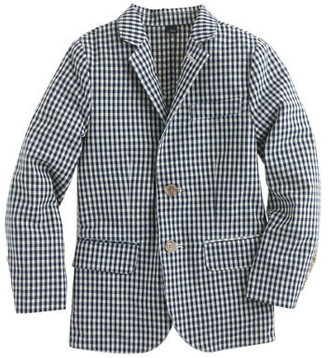 Ludlow Boys' unconstructed jacket in gingham