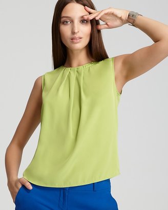Vince Camuto Pleated Back Zip Blouse