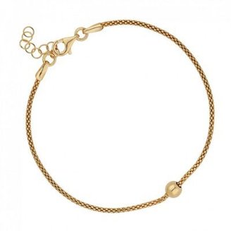 Simply Silver Sterling silver gold plated mesh ball bracelet
