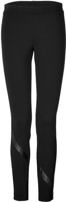 DKNY Leggings with Leather Trim Gr. M