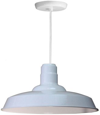 Illumine 1-Light Outdoor Ceiling White Fluorescent Pendant