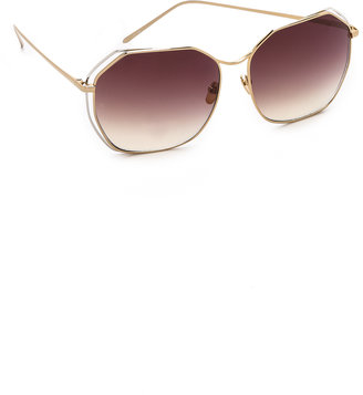 Linda Farrow Luxe Geometric Sunglasses