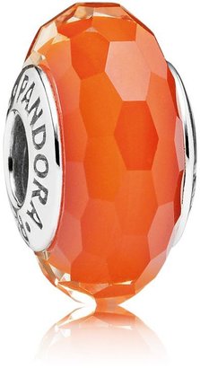 Pandora Abstract murano glass faceted silver charm