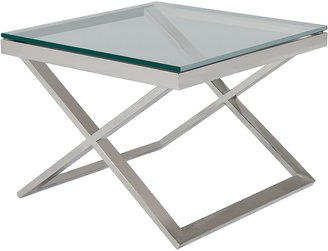 GlobeWest Side Tables Elle Glass Square Side Table