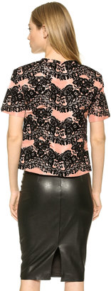 RED Valentino Flocked Print Top