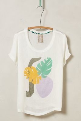 Anthropologie Dolan Left Coast Abstracted Palm Mesh Tee