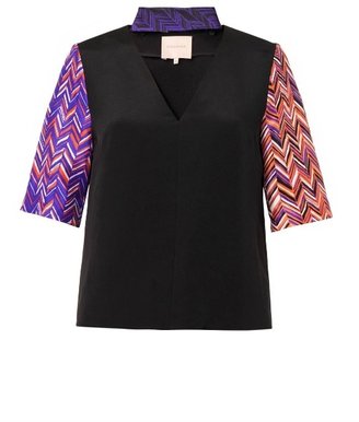 Roksanda Harlan printed-sleeve blouse