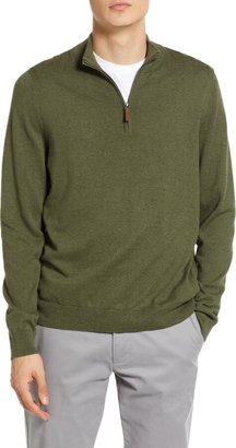Nordstrom Half Zip Cotton & Cashmere Pullover Sweater