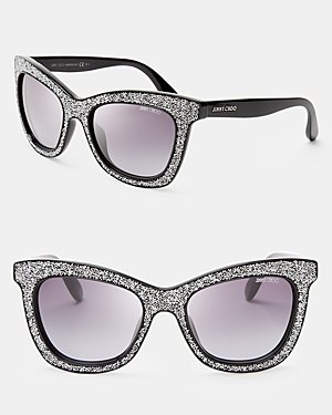 Jimmy Choo Flash Oversized Cat Eye Wayfarer Sunglasses