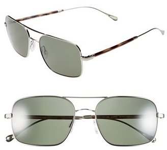 Oliver Peoples West Sunglasses 'De Oro' 56mm Polarized Metal Aviator Sunglasses