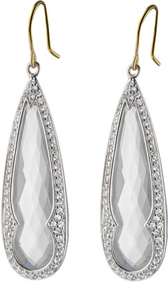 Monica Rich Kosann Rock Crystal & White Sapphire Drop Earrings