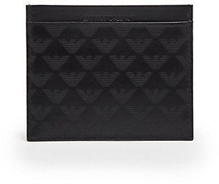 Emporio Armani Eagle-Stamped Leather Card Case