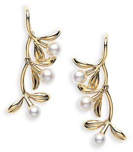 Mikimoto 'Olive' Akoya Cultured Pearl Earrings