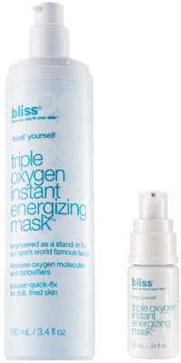 Bliss triple oxygen™ instant energizing mask mega+mini set
