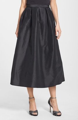Marina Pleated Taffeta Midi Skirt