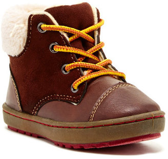 Osh Kosh OshKosh Cap Toe Faux Fur Trimmed Boot (Toddler & Little Kid)