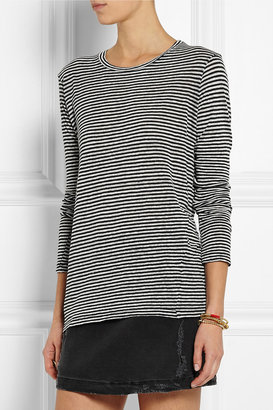 Etoile Isabel Marant Aaron striped cotton and linen-blend jersey top