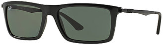 Ray-Ban RB4214 Rectangular Sunglasses, Black