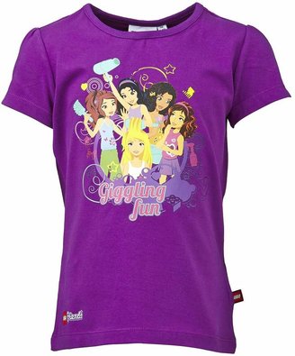 Lego Wear Wear Girls Opaque Crew Neck 1/2 Sleeve T-Shirt Purple - Violett (639 PURPLE) 6 Years