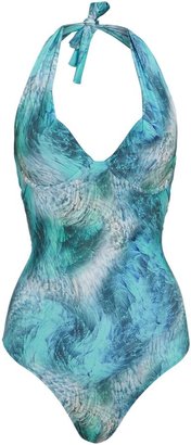 Biba Abstract feather cup size swimsuit