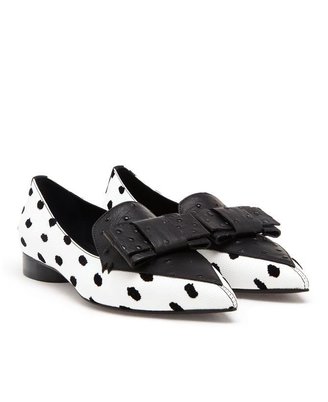 Erdem Pointed Loafers with Bow Detail