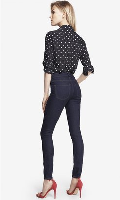 Express High Waisted Contrast Stitch Jean Legging