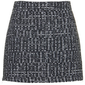 Topshop Womens Zip Boucle Pelmet Skirt - Black