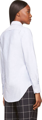 Thom Browne Blue Oxford Spiral Stitch Button-Down Shirt