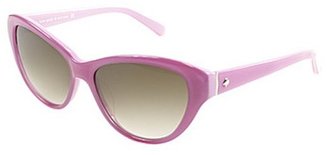 Kate Spade Della FE7 Pink Plastic Cat Eye Sunglasses Grey Gradient Lens