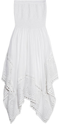 MICHAEL Michael Kors Strapless broderie anglaise cotton-voile dress