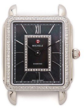 Michele Deco II Black Diamond Dial Watch
