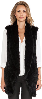 June Knitted Rabbit Fur Vest