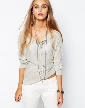 Zadig & Voltaire and Voltaire Long Sleeve Top with Button Detail