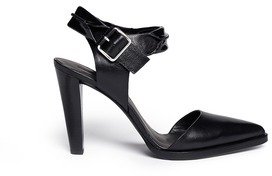 Nobrand 'Jane' inverted leather ankle strap pumps