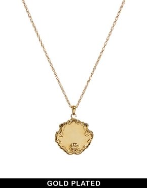 ASOS Gold Plated Vintage Style Locket Necklace