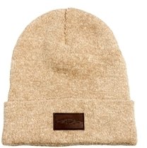 ASOS Beanie Hat with Patch - stone