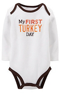 Carter's Baby Long Sleeve 1st Turkey Day Bodysuit