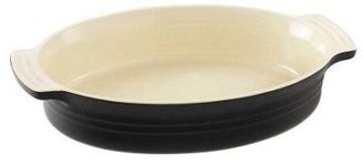 Le Creuset stoneware 28cm 'Satin Black' oval casserole