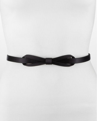 Lanvin Small Bow-Front Satin Belt, Red