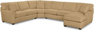 Asstd National Brand Fabric Possibilities Roll-Arm 4-pc. Left-Arm Loveseat/Chaise Sectional