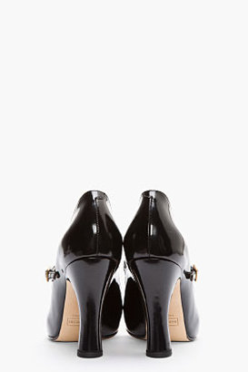 Marc Jacobs Black Patent T-Strap Mary-Jane heels