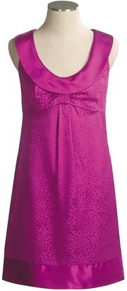 Donna Ricco Silk Jacquard Dress - Sleeveless (For Women)
