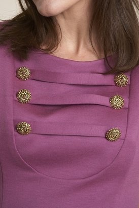 Corey Lynn Calter Nellie Button Detail Dress in Magenta