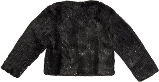 Anne Kurris Metallic-Flecked Faux Fur Jacket