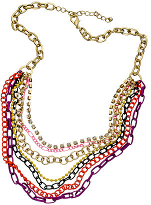 Blu Bijoux Multi-Chain Rainbow Medley Necklace