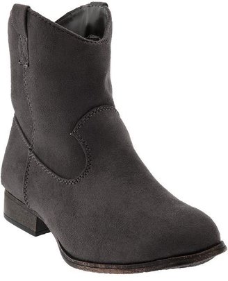 Old Navy Girls Sueded Western Ankle Boots