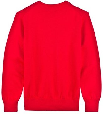 Gant Red Cotton V-Neck Jumper